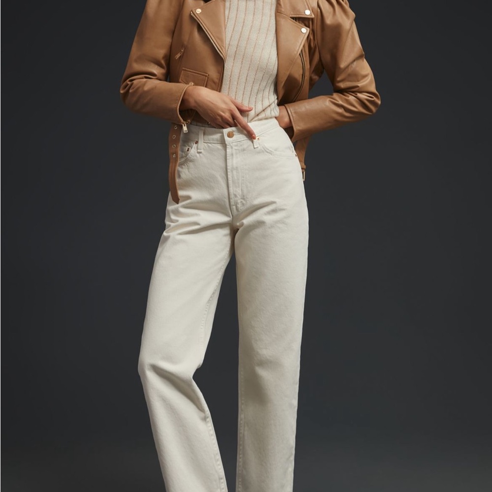 MOTHER SNACKS! High-Rise Double Stack Ankle Jeans